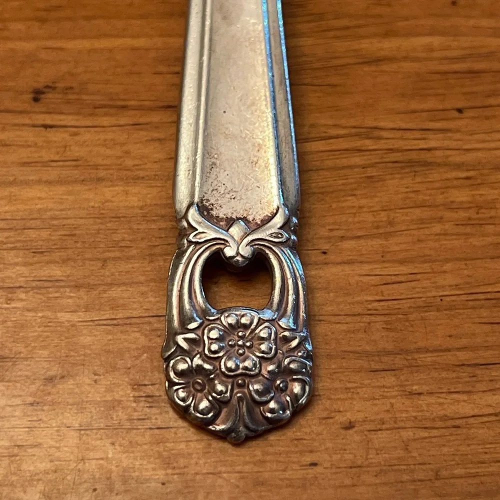 3 Lovely Silver Serving Spoons
